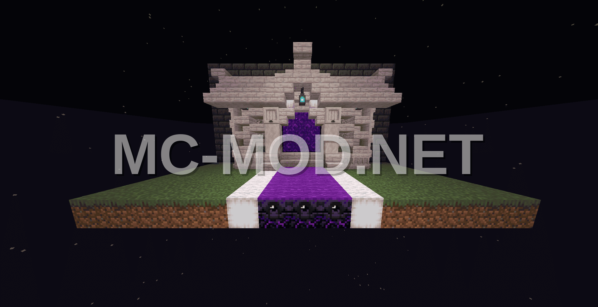 Nether Portal White Wood Decoration
