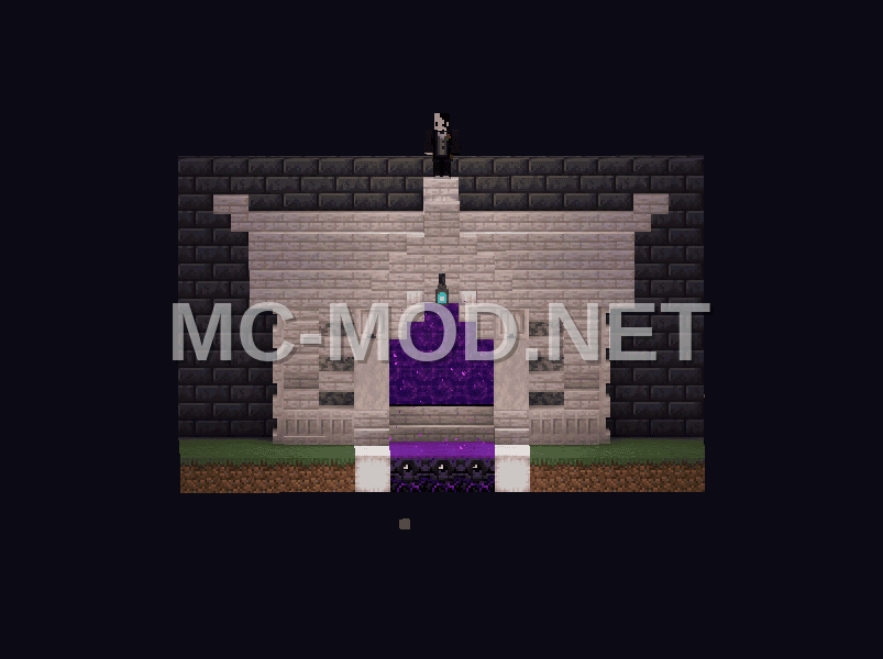Nether Portal White Wood Decoration