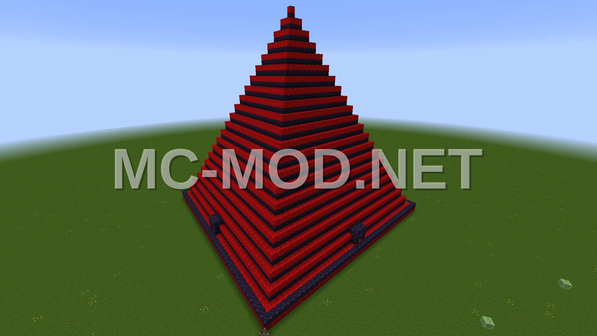 Obsidian Redstone Pyramid Structure