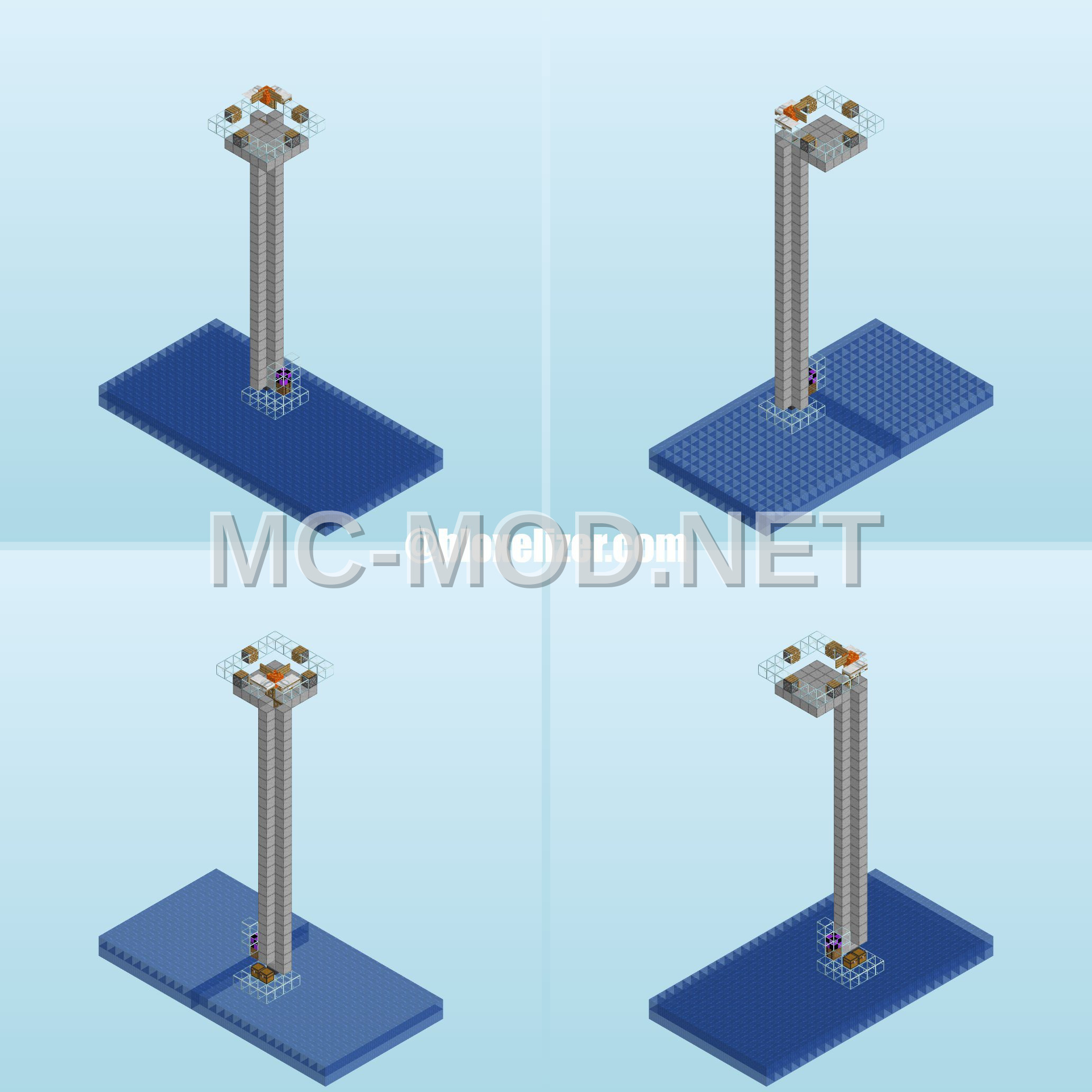 Ocean Raid Farm – Water & Smooth Stone Structure