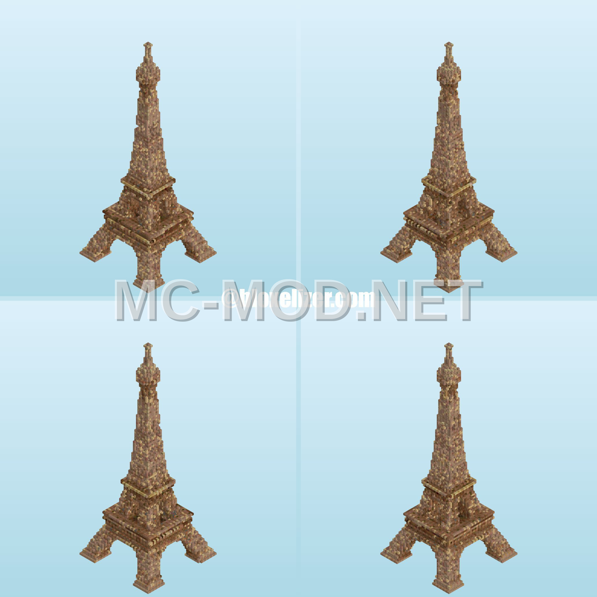 Parisian Eiffel Tower Landmark
