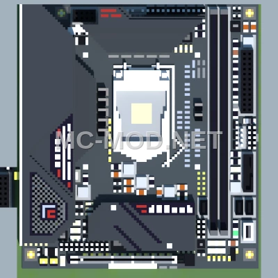 Phantom Gaming ITX Motherboard Pixel Art