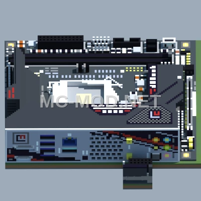 Phantom Gaming ITX Motherboard Pixel Art