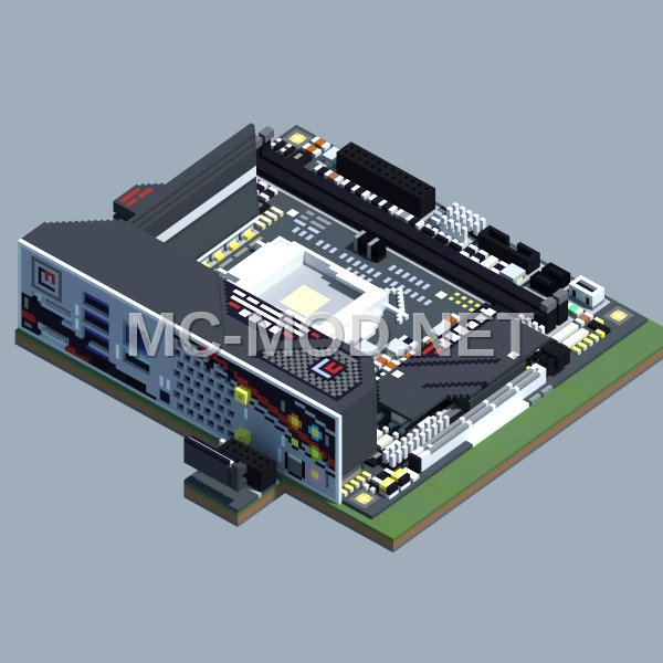 Phantom Gaming ITX Motherboard Pixel Art