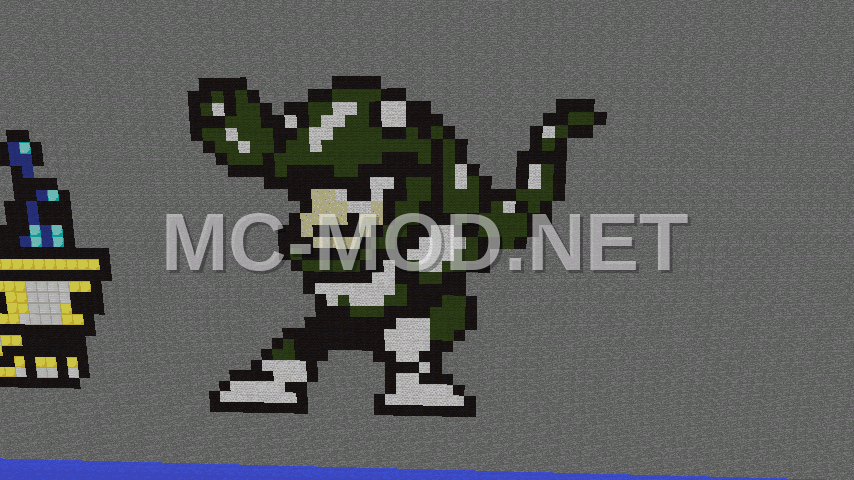 Pixel Art Snake Man
