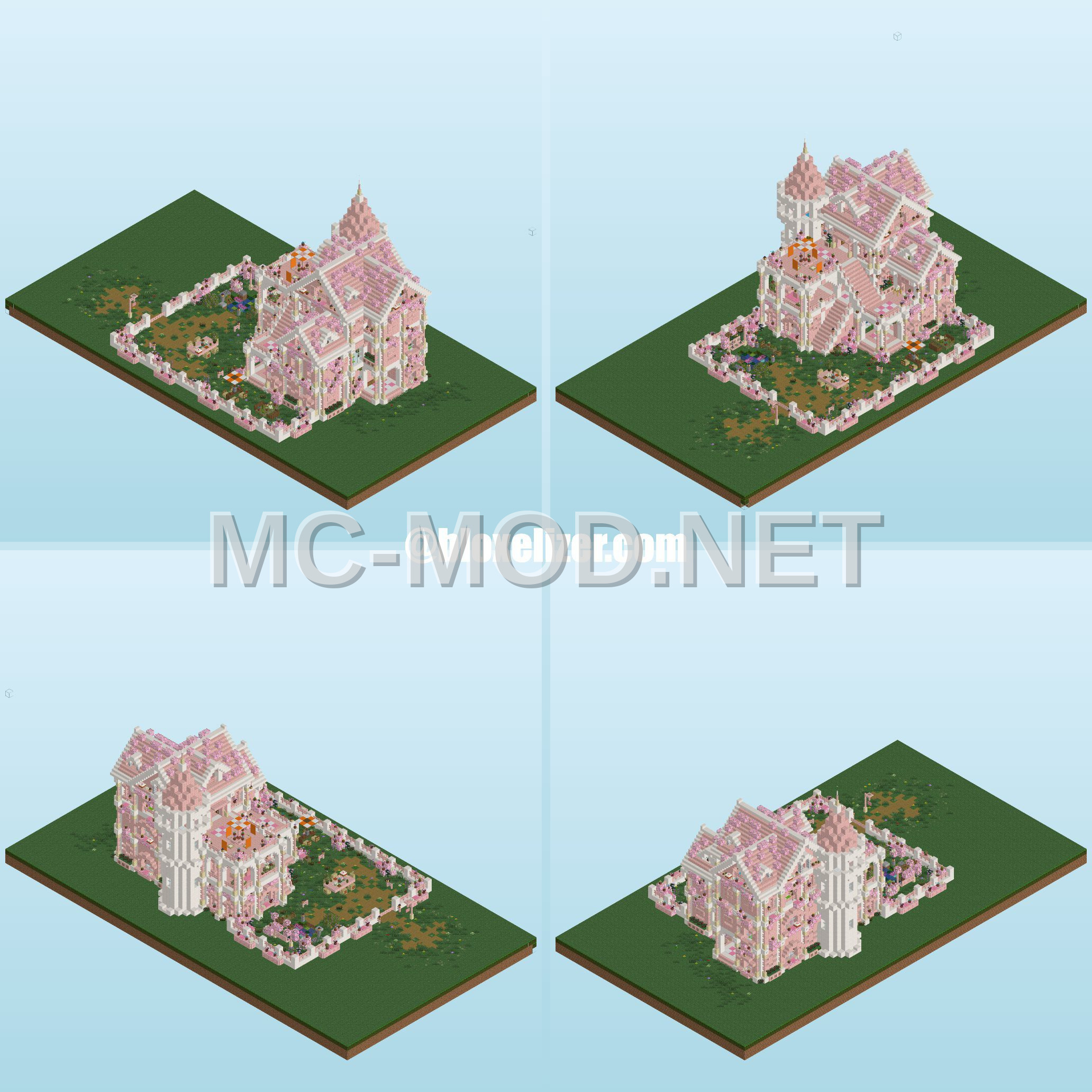 Pretty Pink Minecraft House