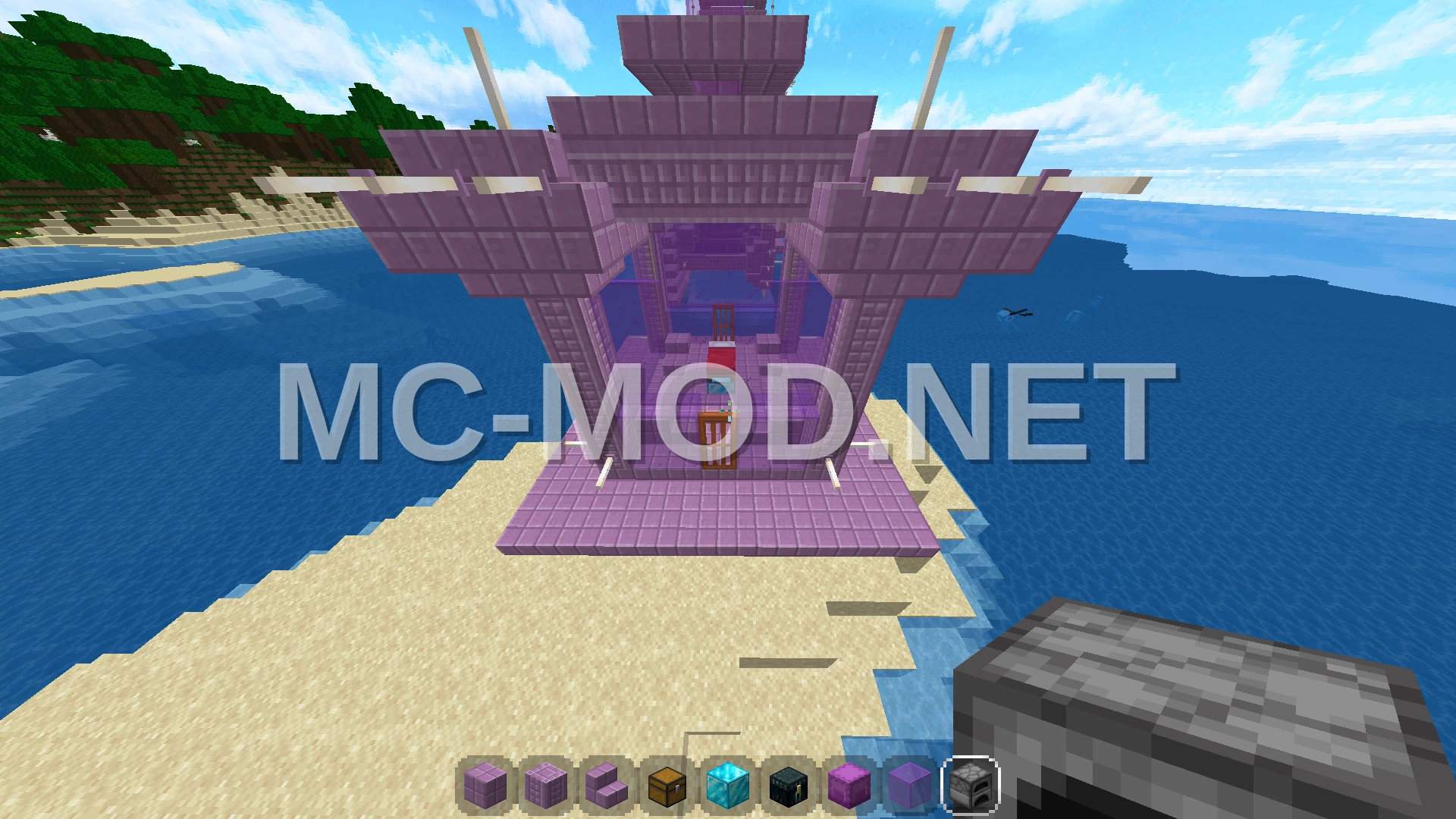 Purple House with Windows