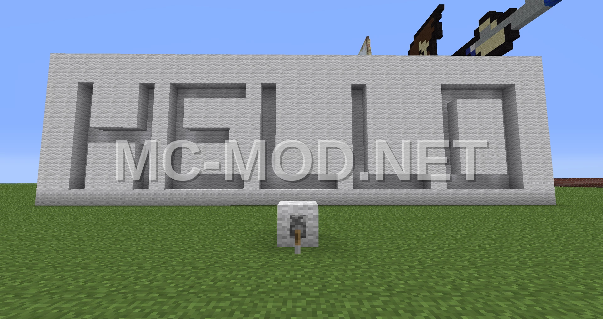 Redstone Activated Hello Sign