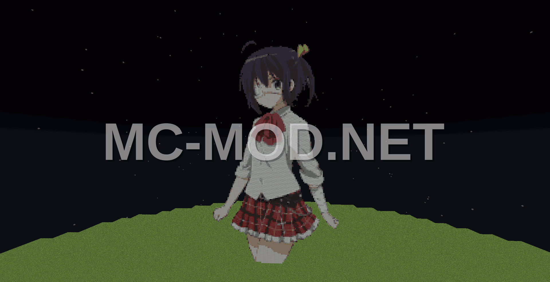 Rikka Takanashi Pixel Art Statue