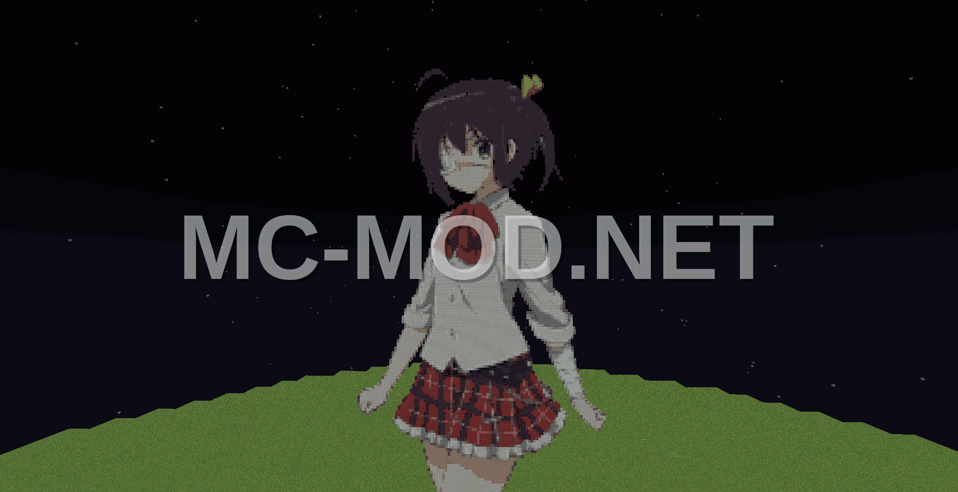 Rikka Takanashi Pixel Art Statue