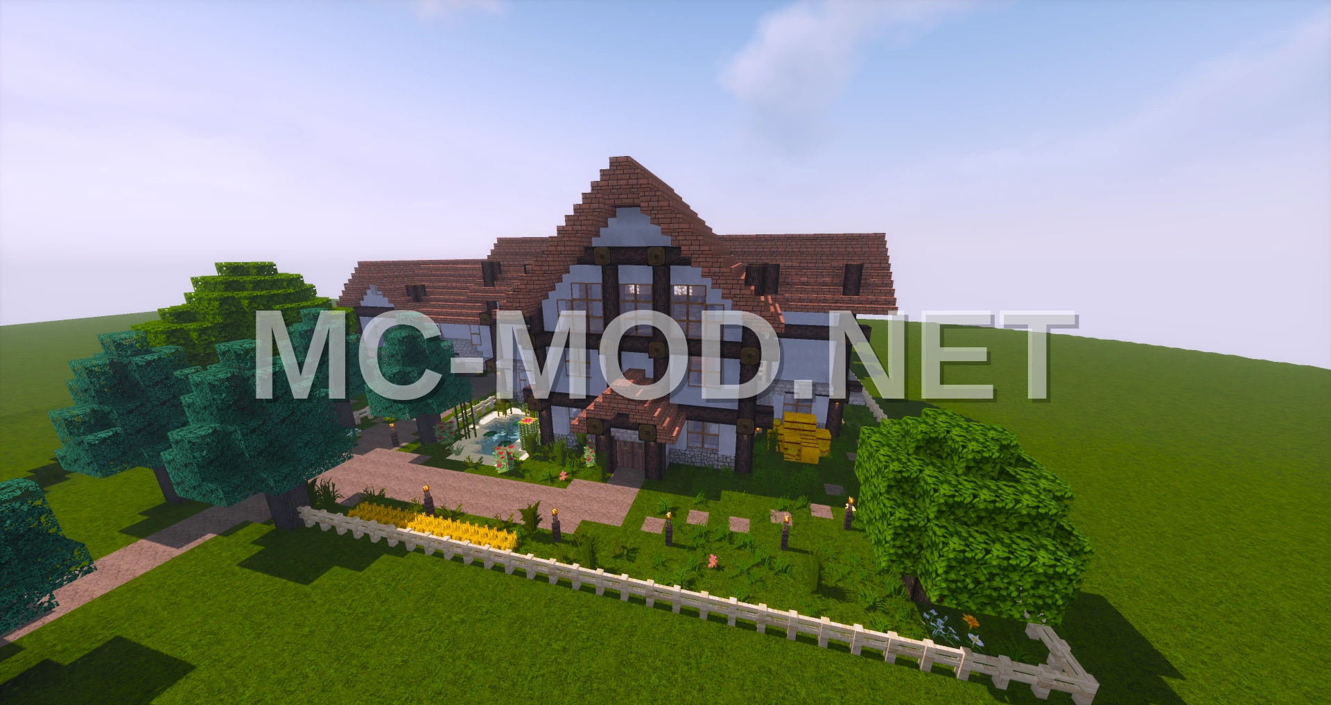 Rustic Farmhouse with Garden and Pond