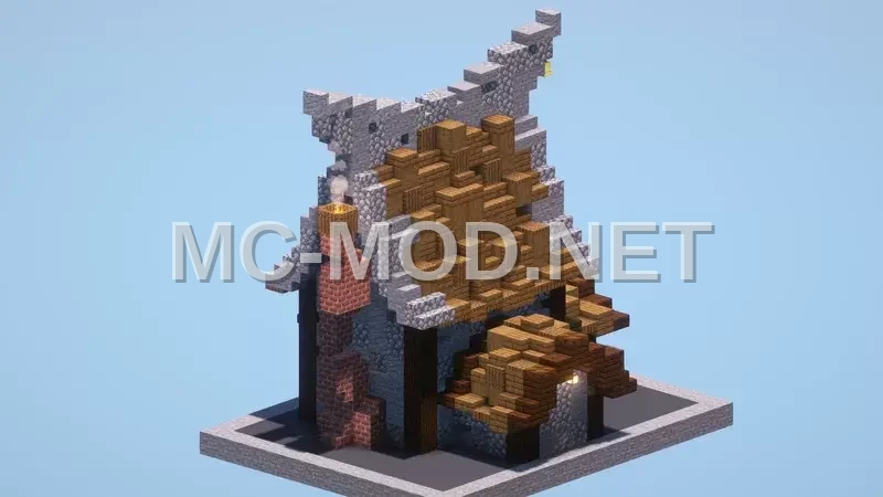 Rustic Spruce Medieval House
