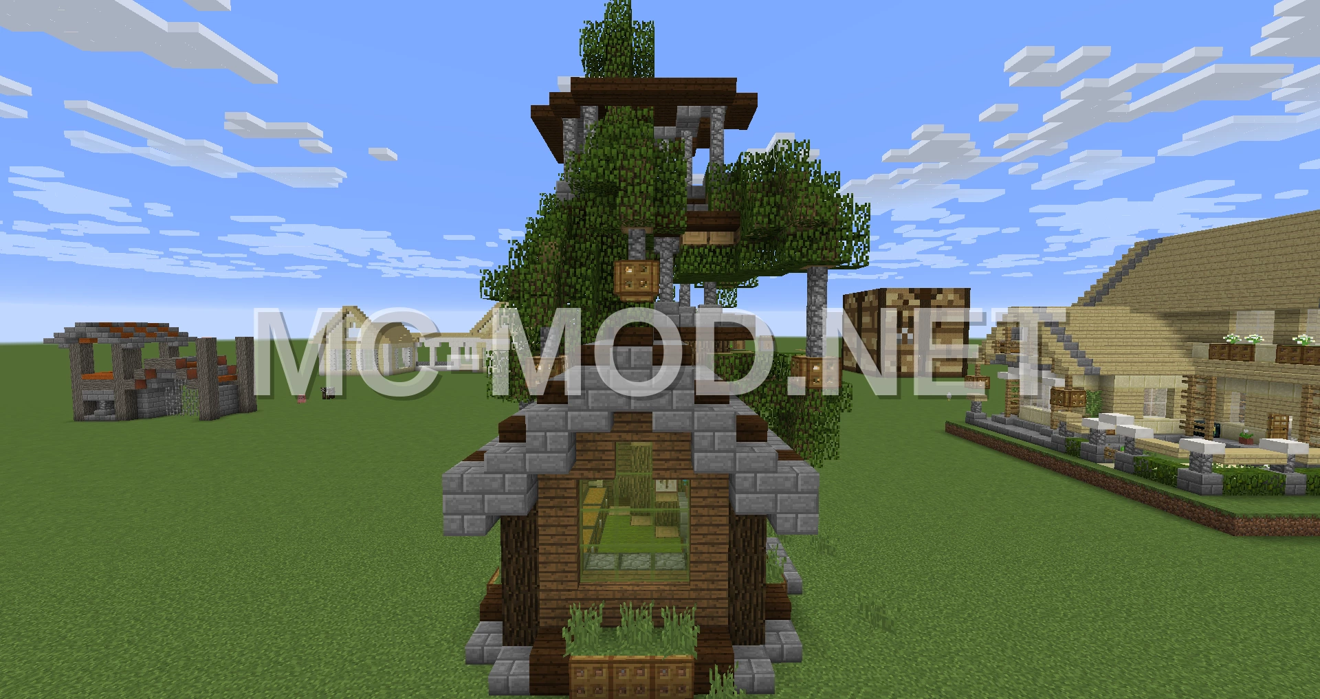 Rustic Treehouse With Attached Home