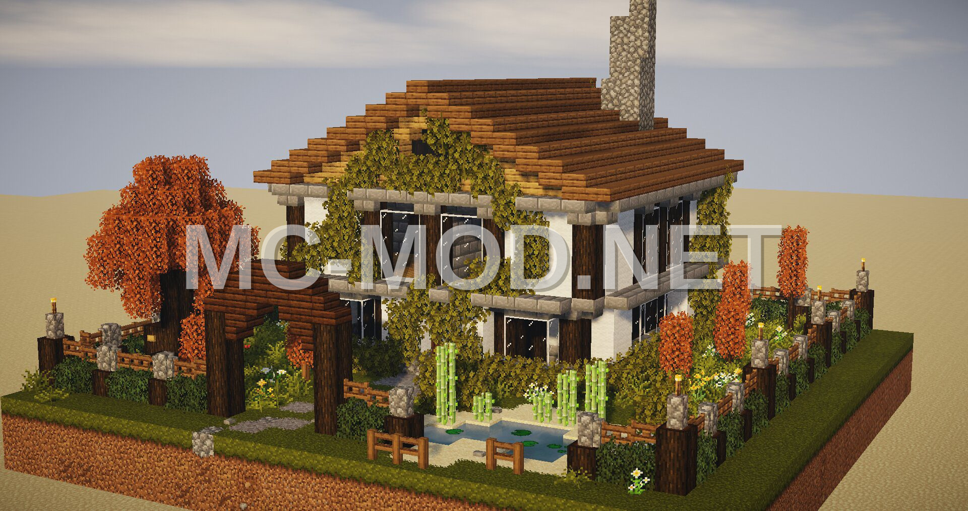 Rustic Wooden House With Garden