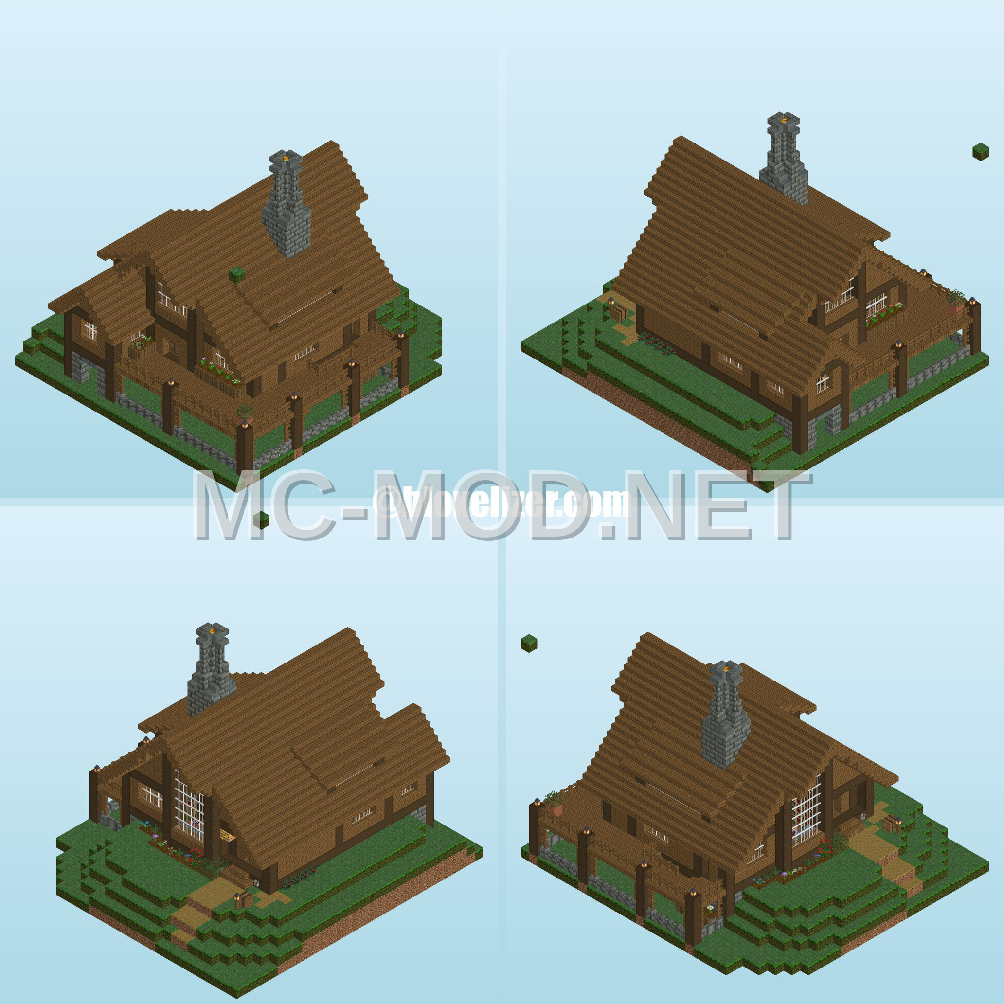 Starter Survival Home With Dark Oak