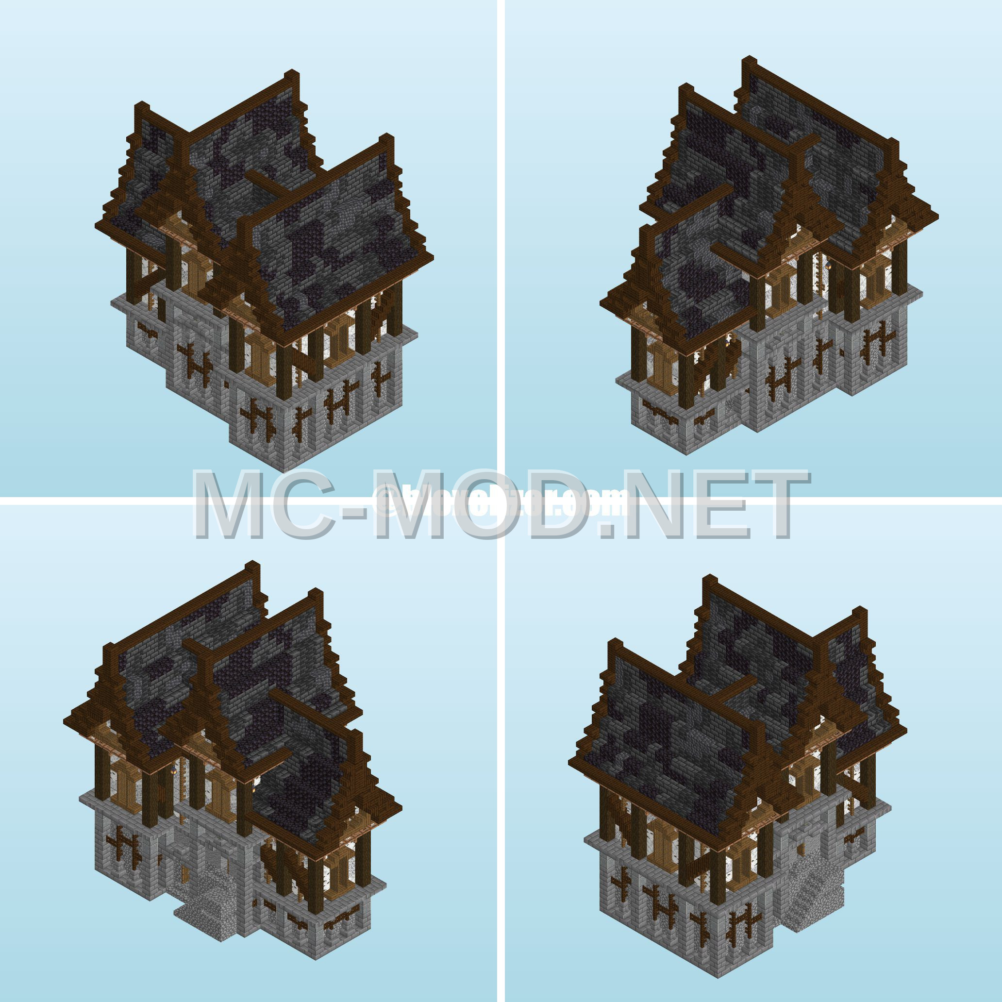 Stripped Dark Oak Starter House