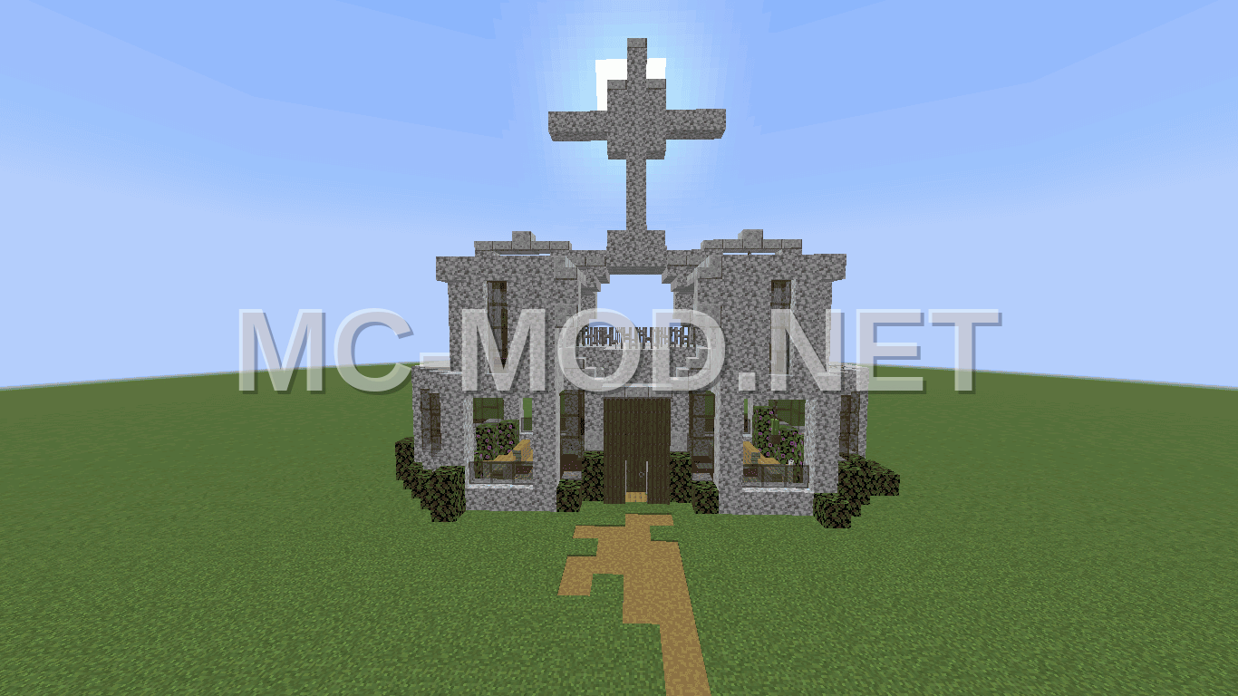 Small Double Modern Church With Interior