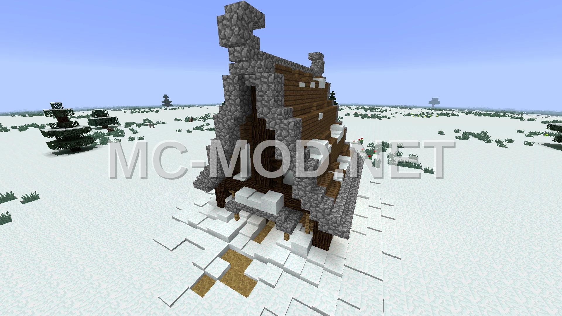 Small Snow Medieval House