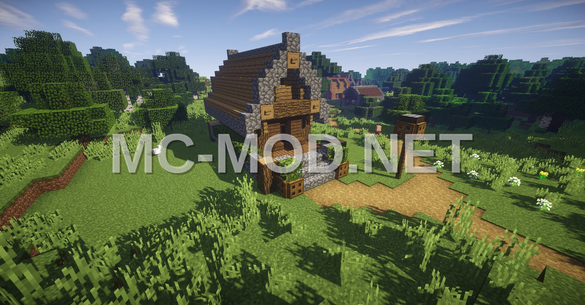 Small Medieval House with Stone Foundation