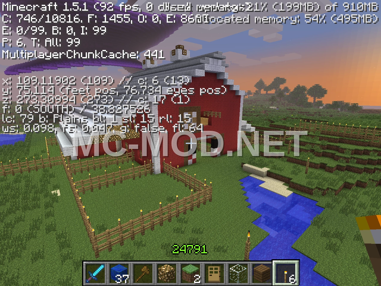 Small Red Barn With Hay Loft