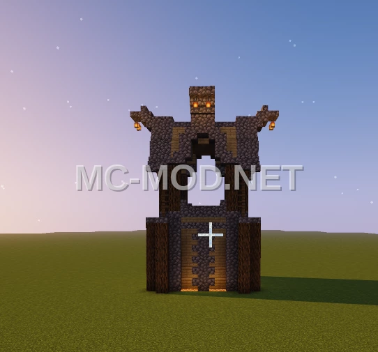 Small Birch Oak Cobble Watch Tower