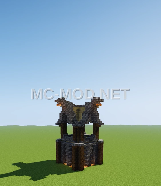 Small Birch Oak Cobble Watch Tower