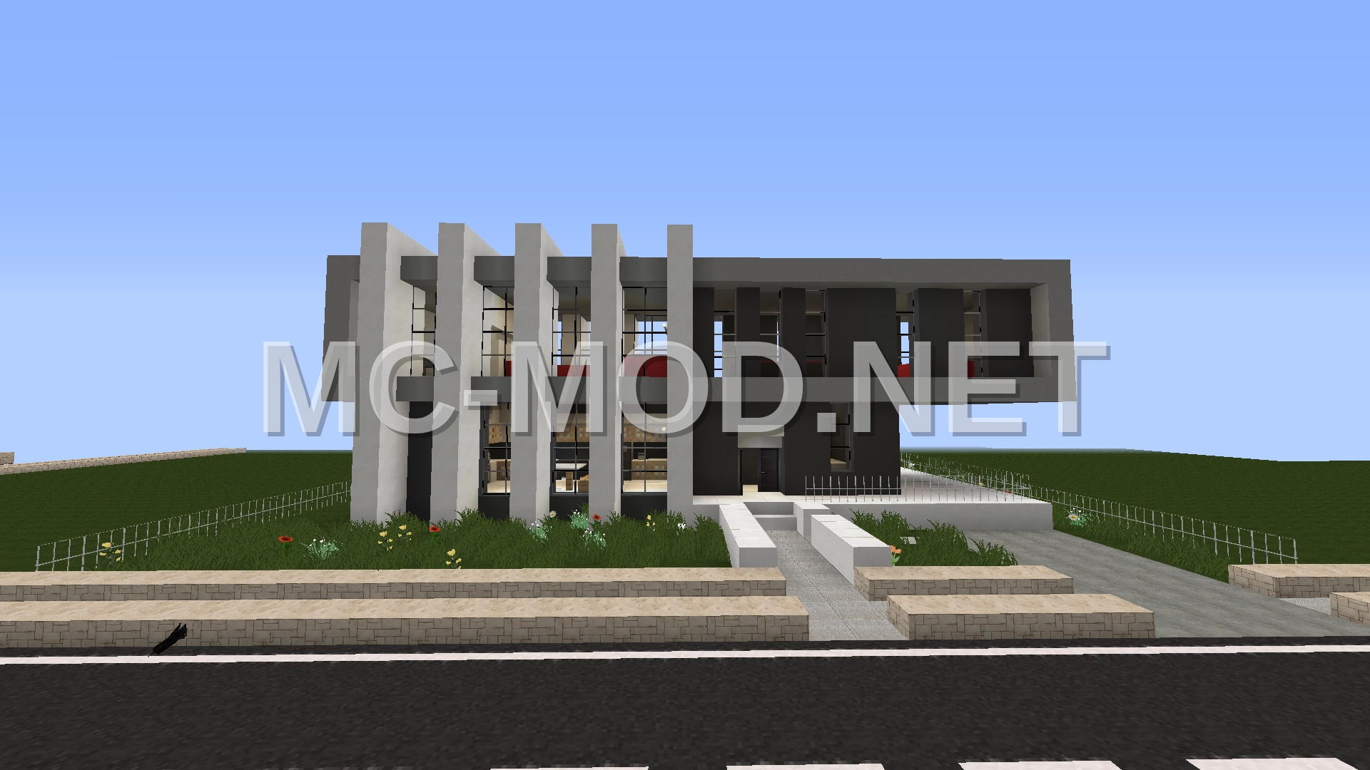 Modern Home With Dirt & Bedrock