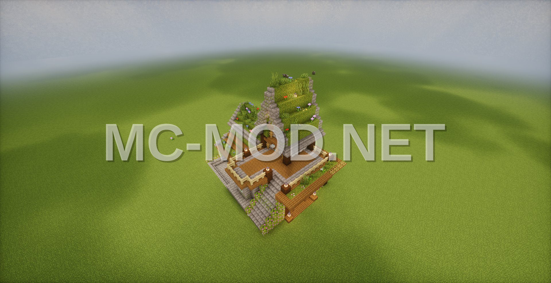 Compact Mossy Medieval House Starter