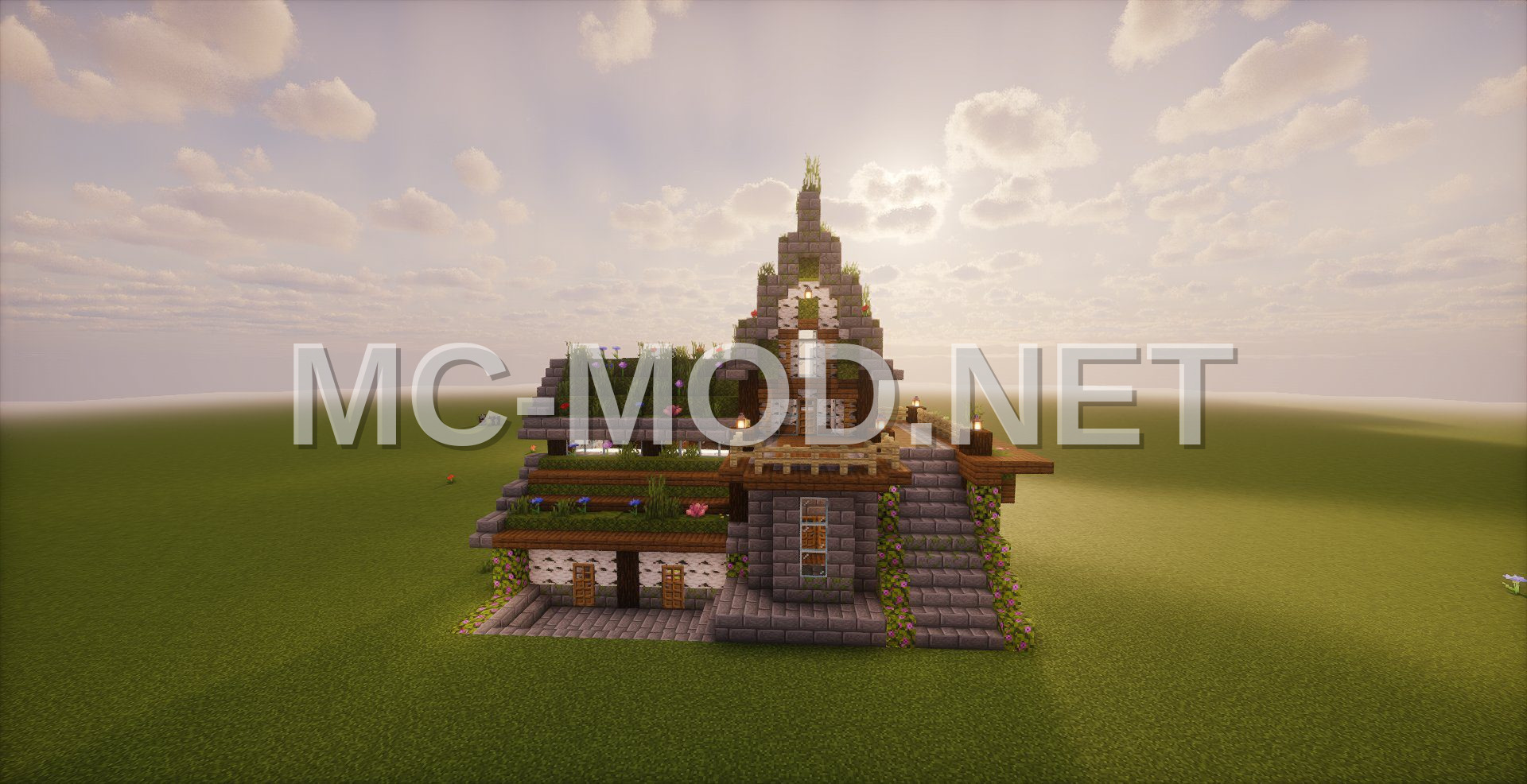 Compact Mossy Medieval House Starter