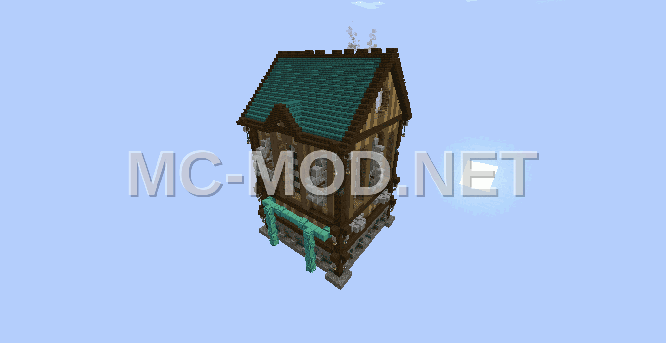 Steampunk Cobblestone House Block Farm