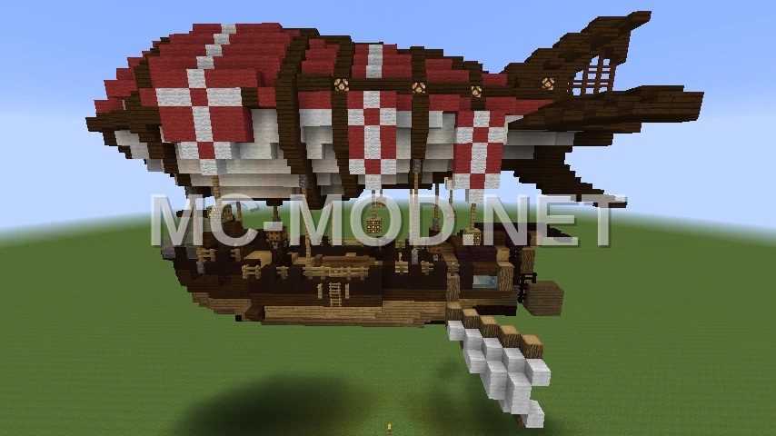 Steampunk Rocket Airship Medium