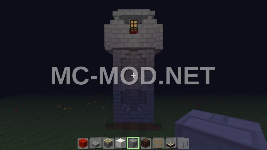 Stone Tower with Automatic Lighting
