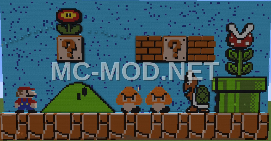 Super Mario Pixel Art Build