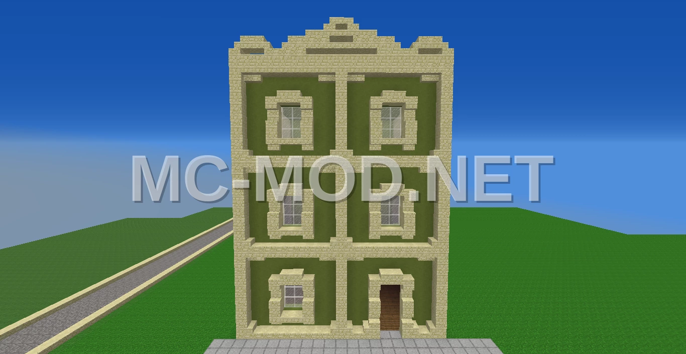 Tall Green House for Old City