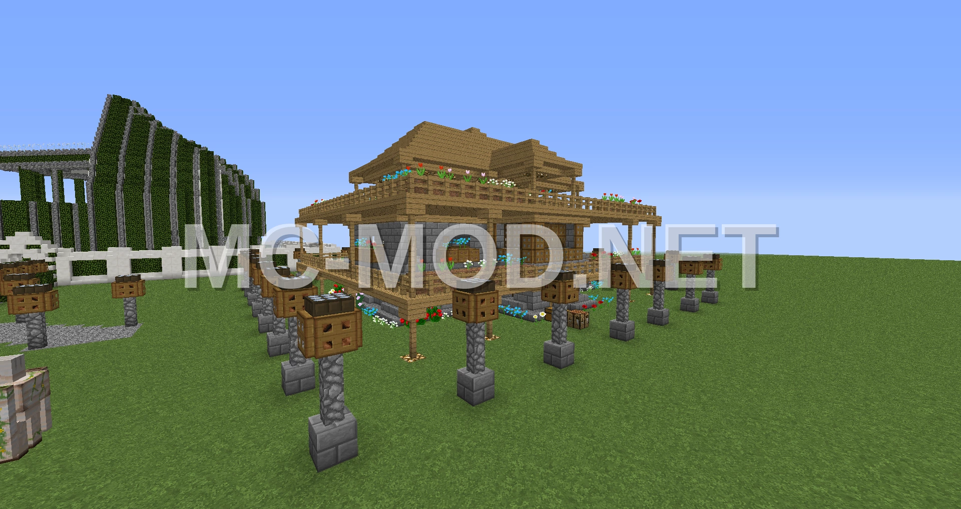 Terraced Wooden House