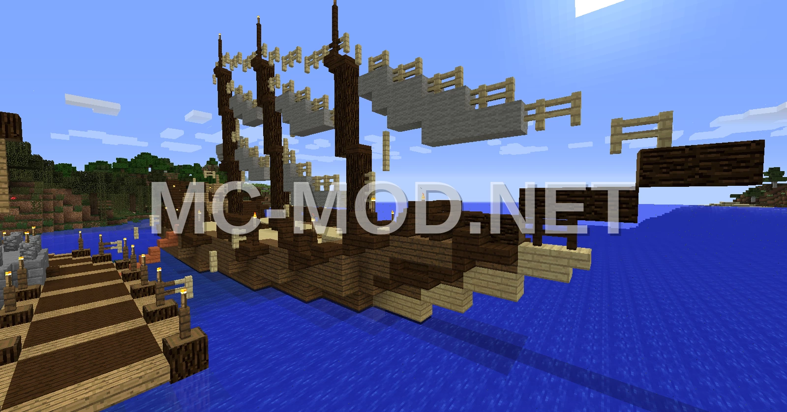 Three-Masted Sailing Ship
