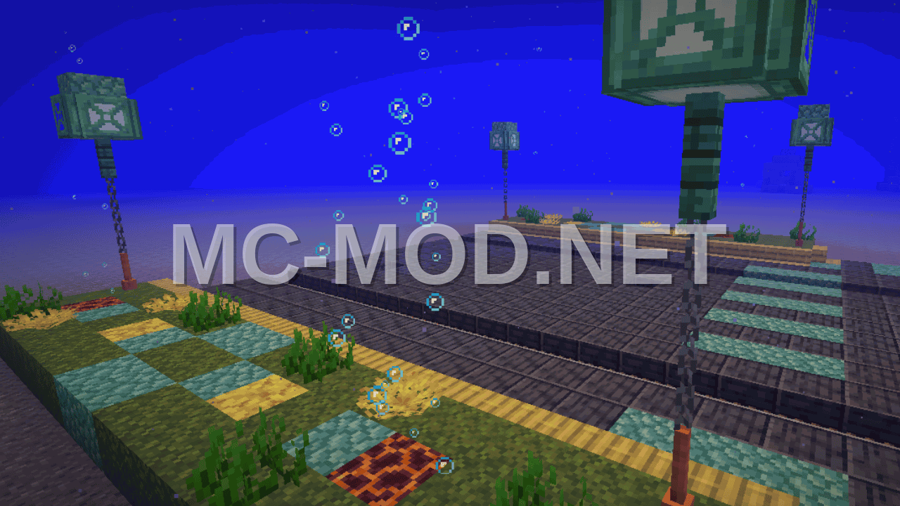 Underwater Train Street With Sidewalk