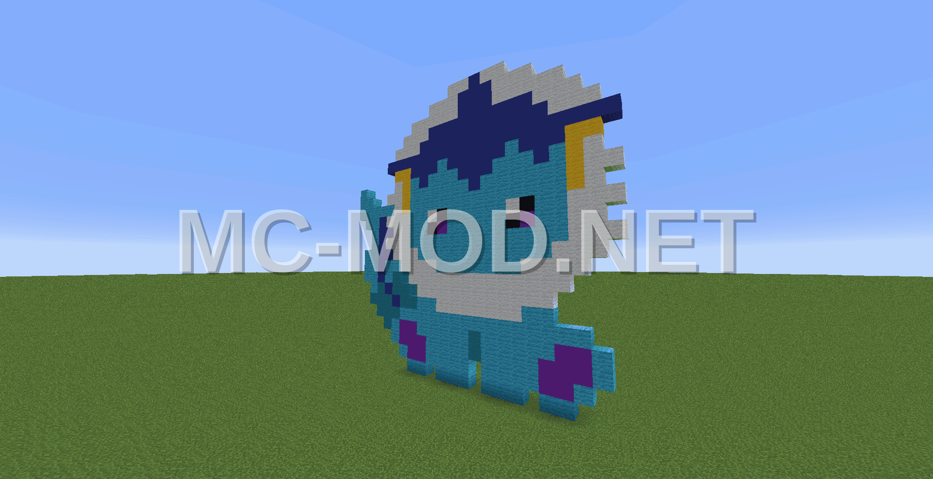 Vaporeon Pixel Art Statue
