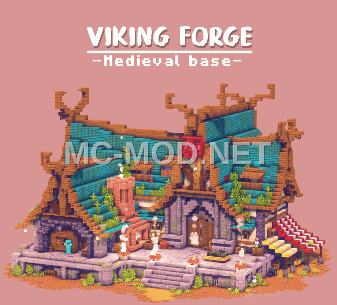 Cozy Viking House With Interior