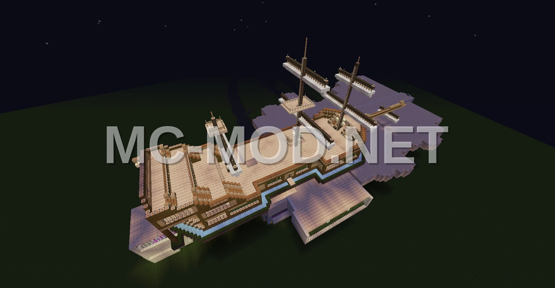 Warehouse Storage Ship with Farms