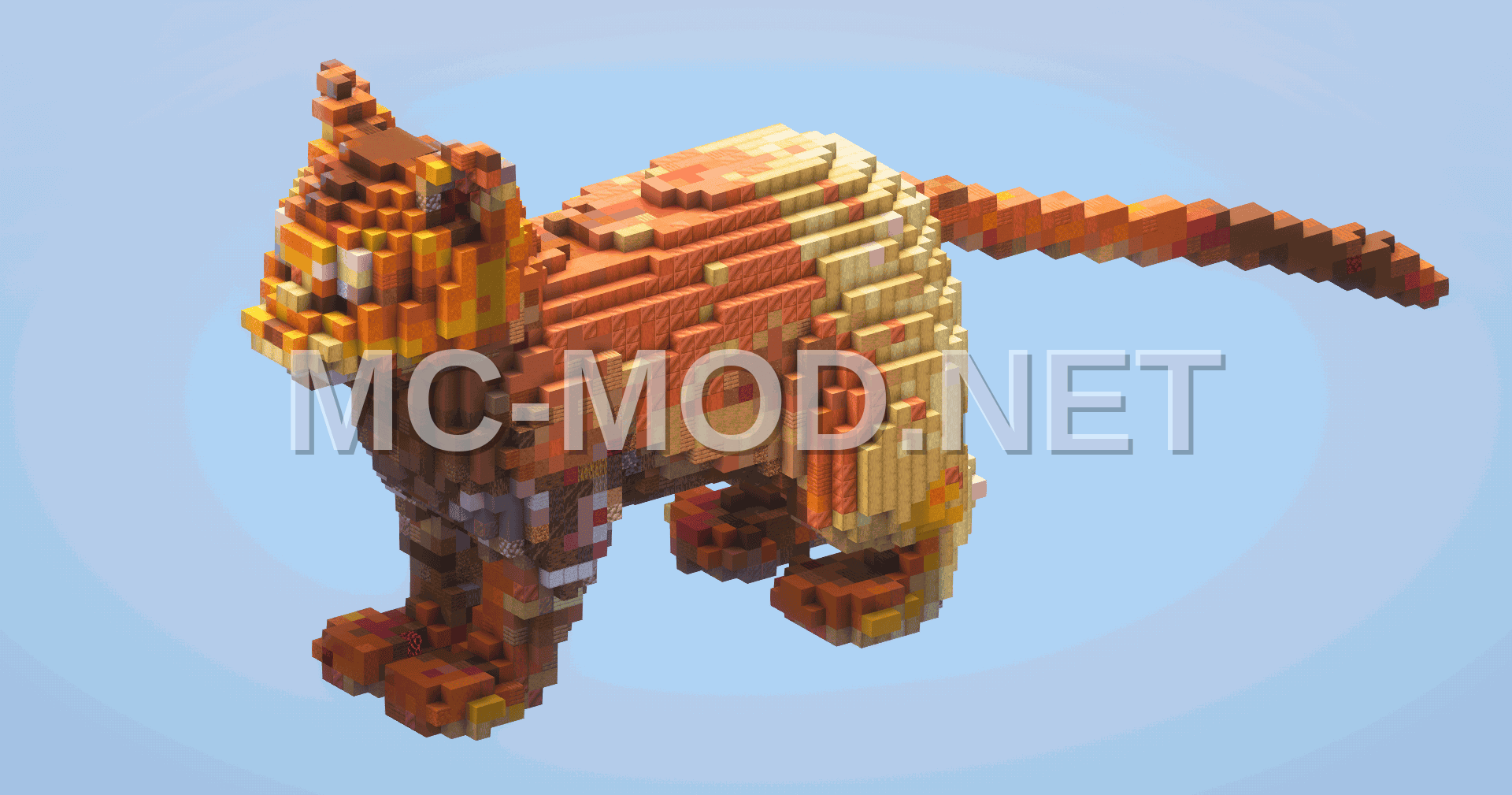 Whimsical Orange Cat Statue