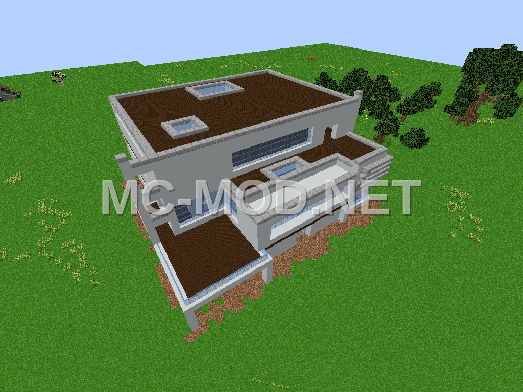 White Concrete Modern Mansion
