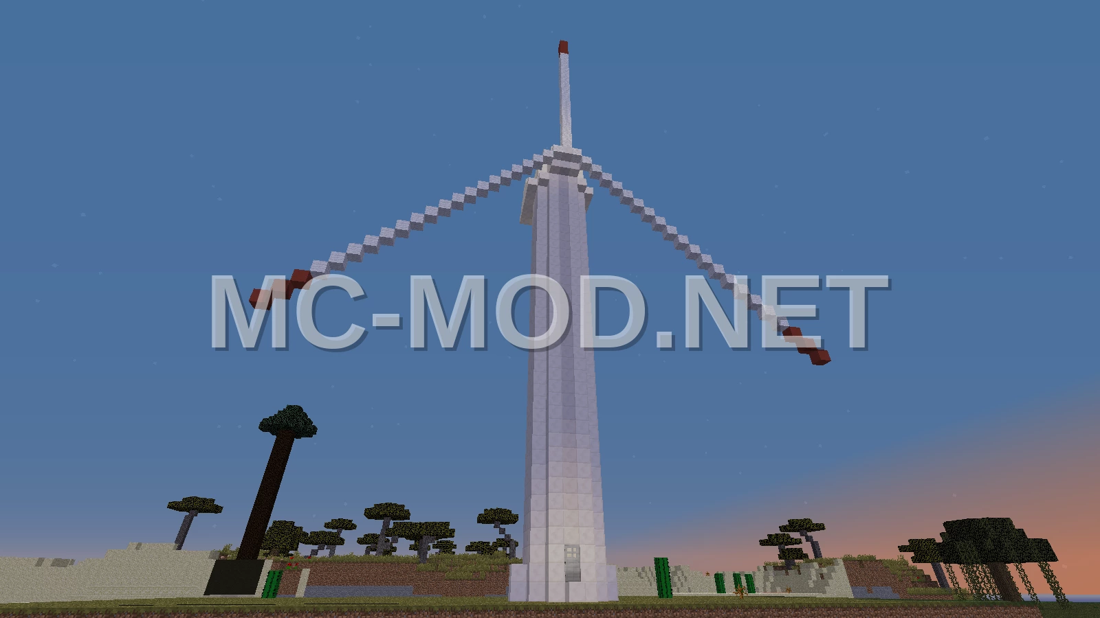 Large Minecraft Windmill Structure