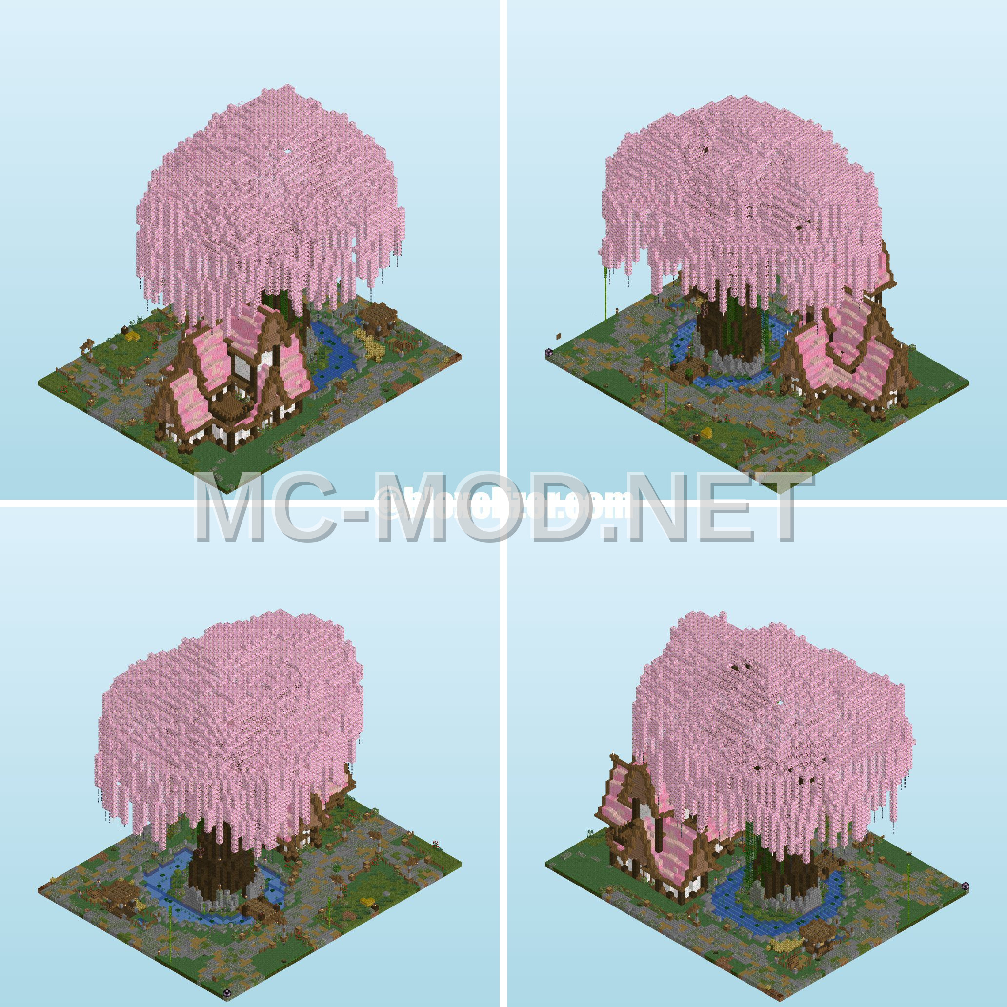 Wooden Home And Tree