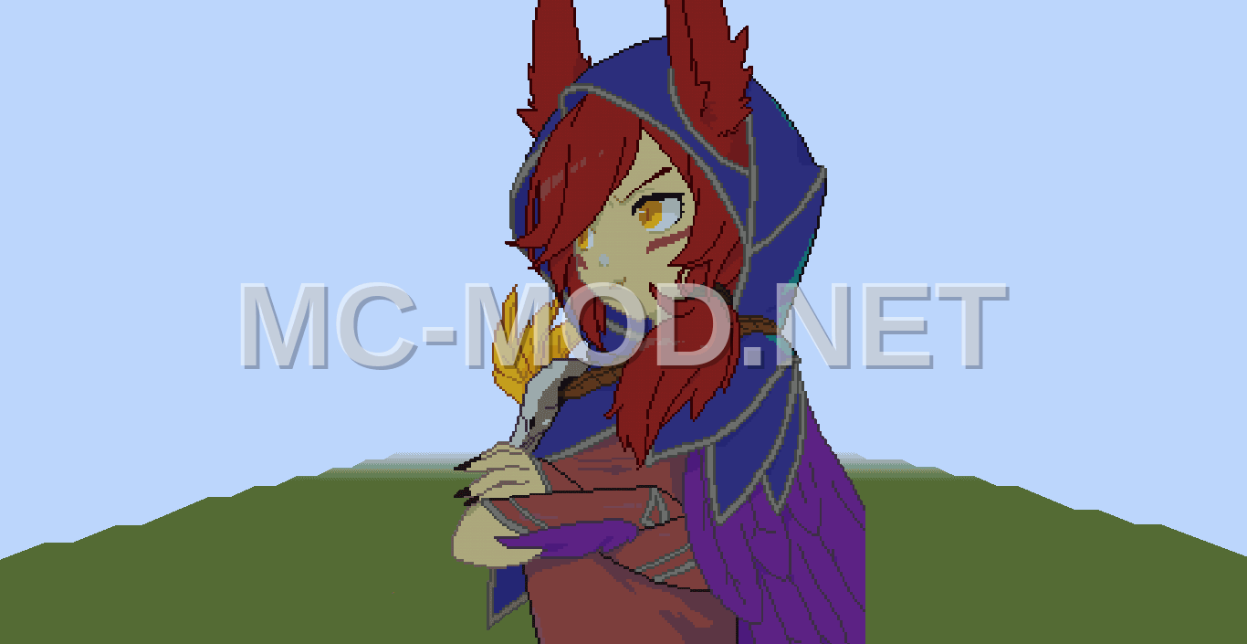 Xayah League of Legends Pixel Art