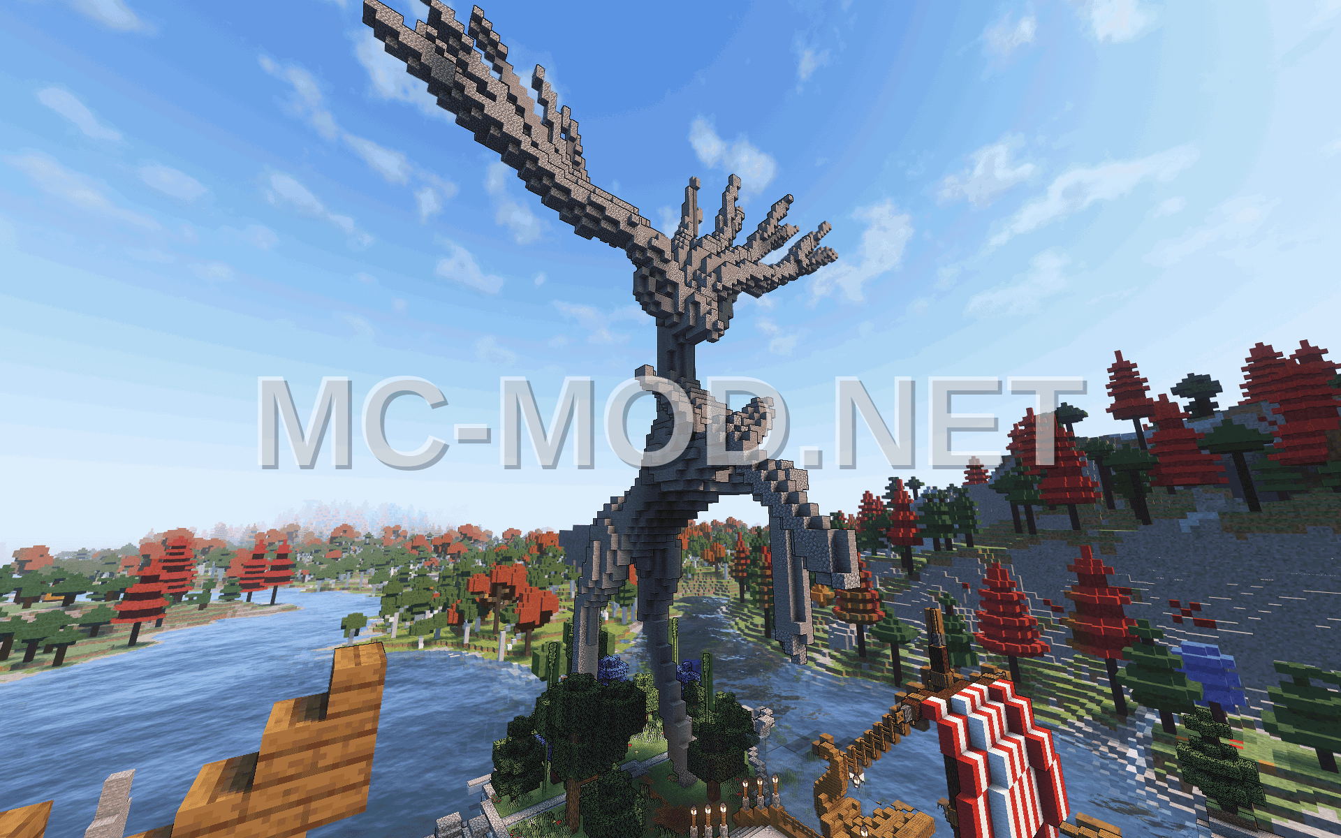 Xerneas Pokemon Stone Statue