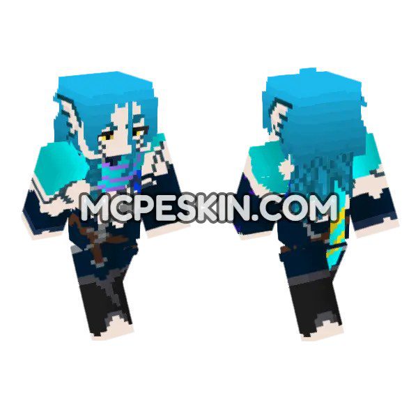 Aqua Hair Anime Girl