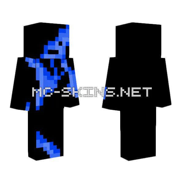 Black and Blue Glitch Suit