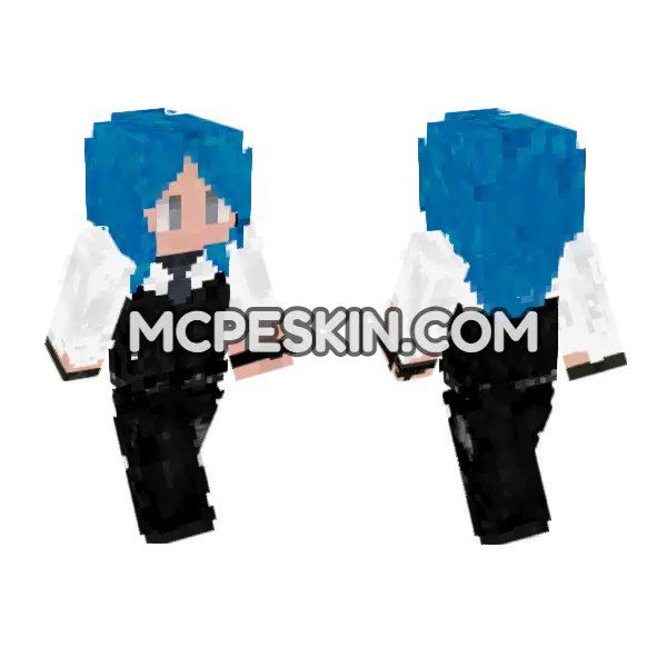 Blue Haired Maid Outfit