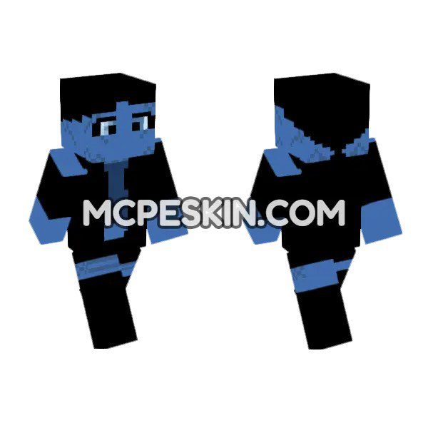 Blue Hooded Figure